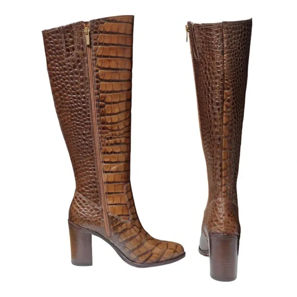 Vince Camuto x Fashion Jackson Tall Shaft Leather Boots Pearlanie - Cocoa - Picture 2 of 7